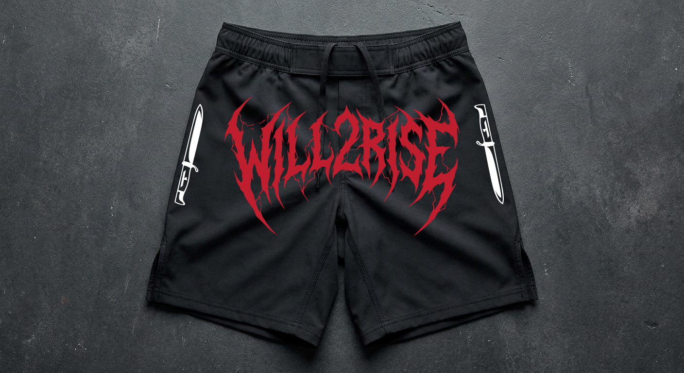 mma shorts metal mockup