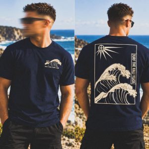 Kali Yuga Oversized Gym Shirt (navy+tan)